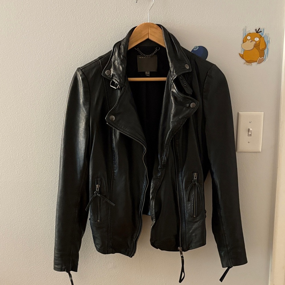 Women's Muubaa Black Leather Jacket